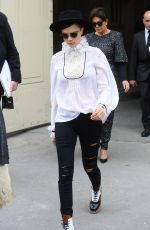 CARA DELEVINGNE Leaves Chanel Fashion Show in Paris