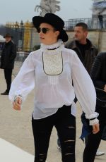 CARA DELEVINGNE Leaves Chanel Fashion Show in Paris