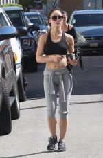 CARA SANTANA in Leggings and Sports Bra Leaves a Gym in West Hollywood