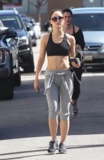 CARA SANTANA in Leggings and Sports Bra Leaves a Gym in West Hollywood