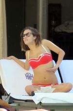 CAROLINE FLACK in Bikini at a Hotel Pool in Los Angeles