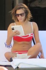 CAROLINE FLACK in Bikini at a Hotel Pool in Los Angeles