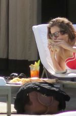 CAROLINE FLACK in Bikini at a Hotel Pool in Los Angeles