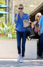 CHARLIZE THERON in Jeans Out and About in Malibu