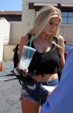 CHARLOTTE MCKINNEY in Daisy Dukes at DWTS Rehearsals in Los Angeles