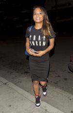 CHRISTINA MILIAN Arrives at Spagattini Italian Restaurant in Beverly Hills