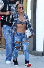 CHRISTINA MILIAN in Ripped Jeans Out in Los Angeles