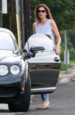 CINDY CRAWFORD at a Gas Station in Malibu