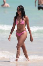 CLAUDIA JORDAN in Bikini at a Beach in Miami