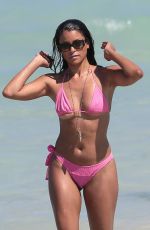CLAUDIA JORDAN in Bikini at a Beach in Miami