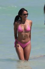CLAUDIA JORDAN in Bikini at a Beach in Miami