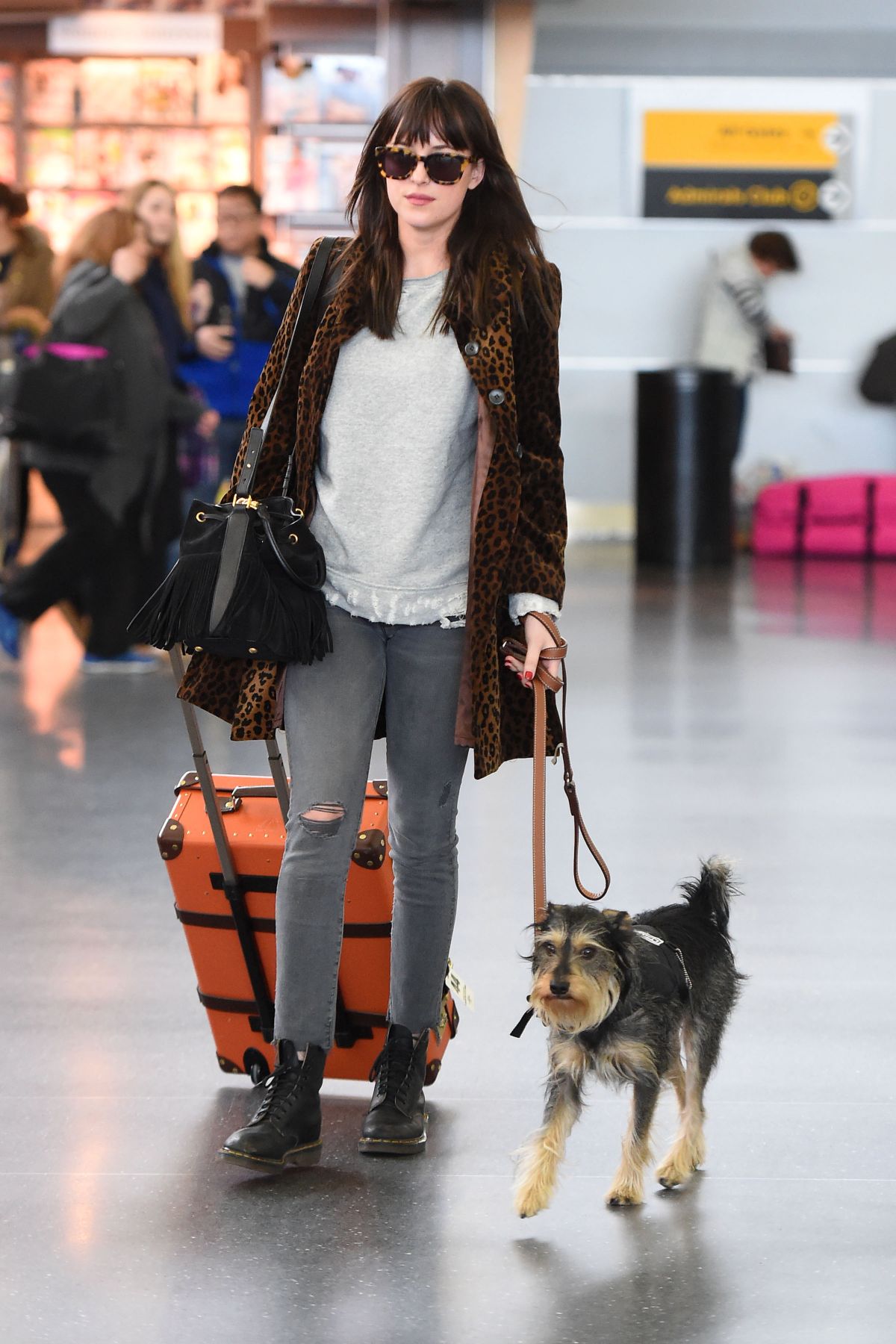 DAKOTA JOHNSON at JFK Airport DAKOTA JOHNSON at JFK Airport