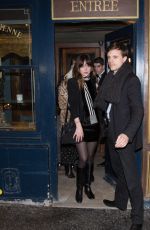 DAKOTA JOHNSON Night Out in Paris
