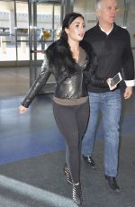 DEMI LOVATO in Tights Arrives at JFK Airport in New York 1203