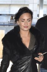 DEMI LOVATO in Tights Arrives at JFK Airport in New York 1203