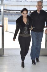 DEMI LOVATO in Tights Arrives at JFK Airport in New York 1203