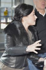 DEMI LOVATO in Tights Arrives at JFK Airport in New York 1203