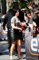 DEMI LOVATO on the Set of Extra in Universal City 0303