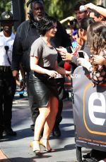 DEMI LOVATO on the Set of Extra in Universal City 0303