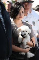 DEMI LOVATO on the Set of Extra in Universal City 0303