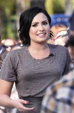 DEMI LOVATO on the Set of Extra in Universal City 0303