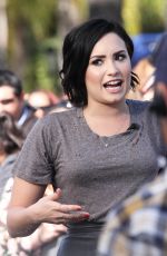 DEMI LOVATO on the Set of Extra in Universal City 0303