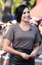 DEMI LOVATO on the Set of Extra in Universal City 0303