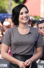 DEMI LOVATO on the Set of Extra in Universal City 0303