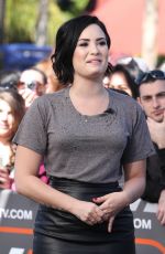 DEMI LOVATO on the Set of Extra in Universal City 0303