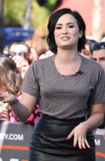 DEMI LOVATO on the Set of Extra in Universal City 0303