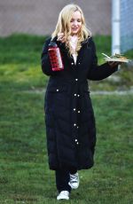 DOVE CAMERON on the Set of Monsterville the Cabinet of Souls in Vancouver 0302