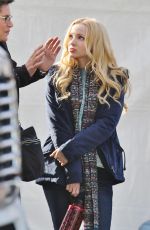 DOVE CAMERON on the Set of Monsterville the Cabinet of Souls in Vancouver
