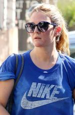 DREW BARRYMORE in Leggings Leaves a Gym in Los Angeles