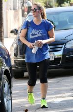 DREW BARRYMORE in Leggings Leaves a Gym in Los Angeles