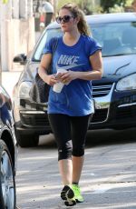 DREW BARRYMORE in Leggings Leaves a Gym in Los Angeles