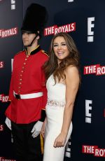 ELIZABETH HURLEY at The Royals Premiere in New York