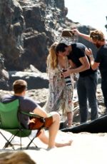 ELIZABETH OLSEN on a Photoshoot at a Beach in Malibu
