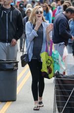 ELIZABETH OLSEN Shopping at Farmer