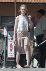 ELLE FANNING Out and About in Los Angeles