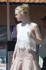 ELLE FANNING Out and About in Los Angeles