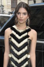 EMILY RATAJKOWSKI at Balmain Fashion Show in Paris