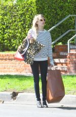 EMMA ROBERTS Leaves Her Home in Los Angeles