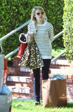 EMMA ROBERTS Leaves Her Home in Los Angeles