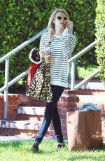 EMMA ROBERTS Leaves Her Home in Los Angeles