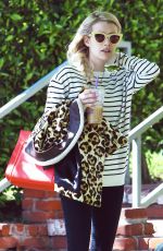EMMA ROBERTS Leaves Her Home in Los Angeles