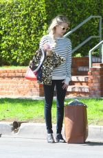EMMA ROBERTS Leaves Her Home in Los Angeles