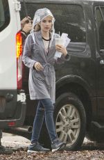 EMMA ROBERTS on the Set of Scream Queen in New Orleans