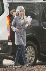 EMMA ROBERTS on the Set of Scream Queen in New Orleans