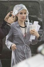 EMMA ROBERTS on the Set of Scream Queen in New Orleans