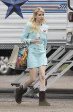 EMMA ROBERTS on the Set of Scream Queen in New Orleans
